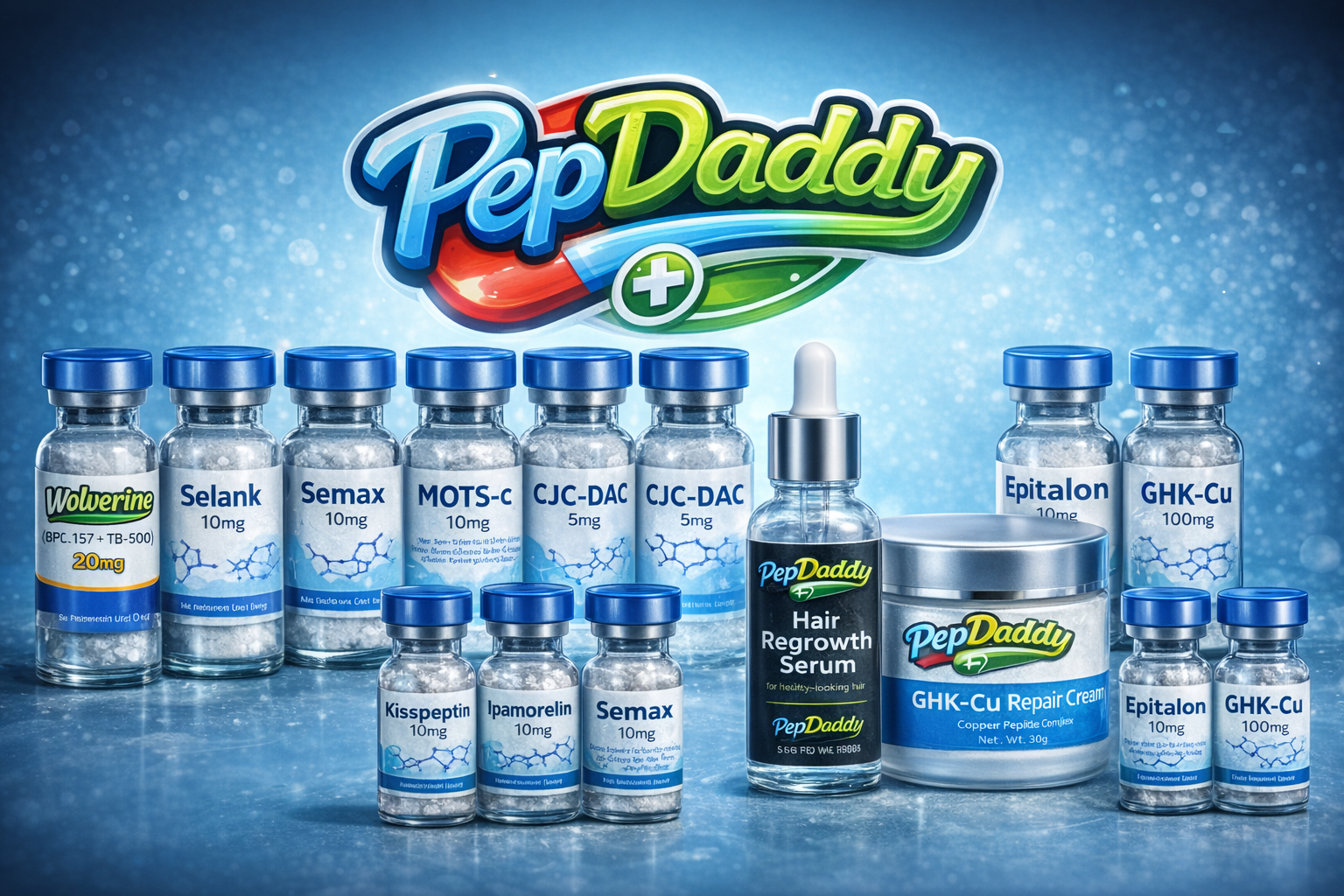 PepDaddy research peptides display